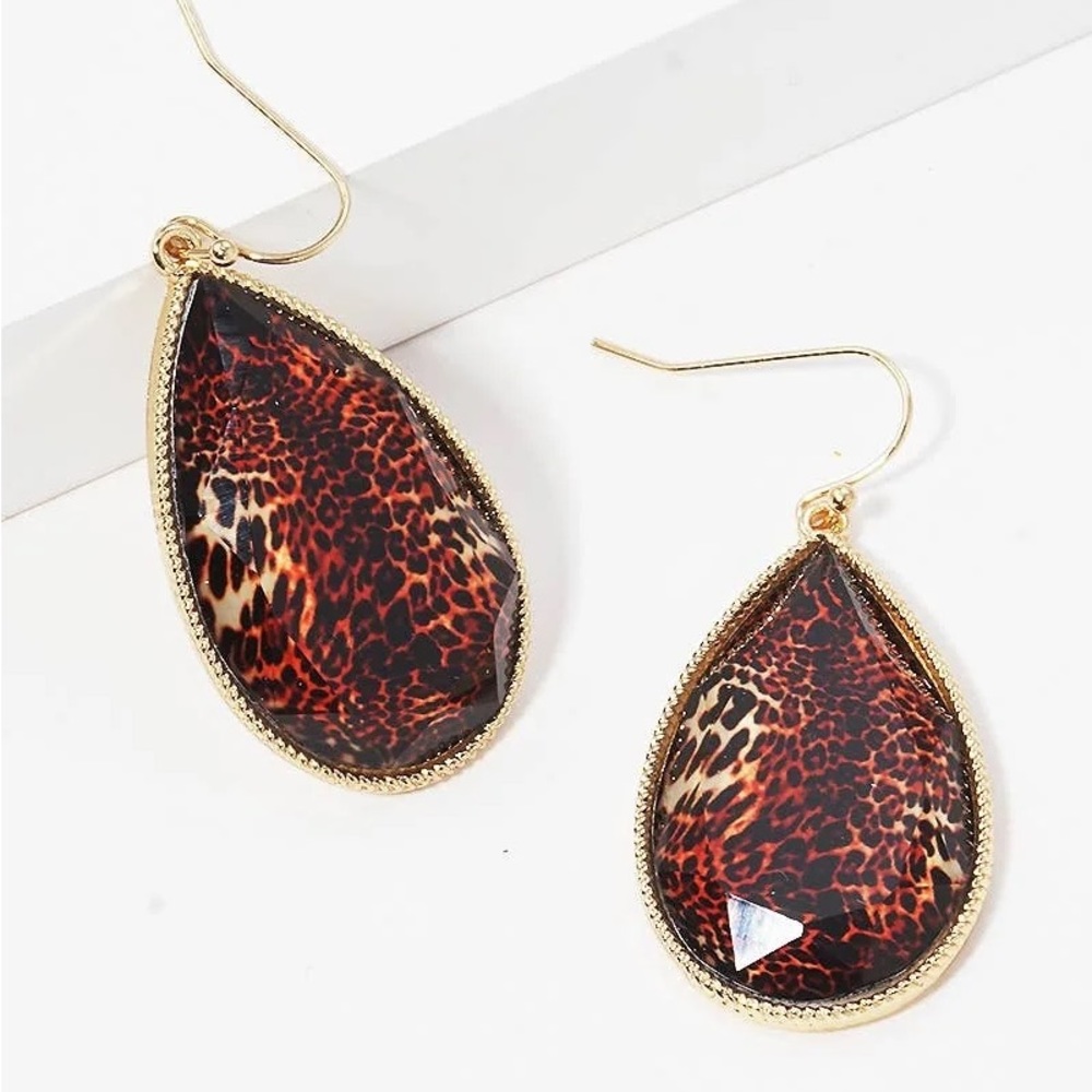 Marble Teardrop Earrings